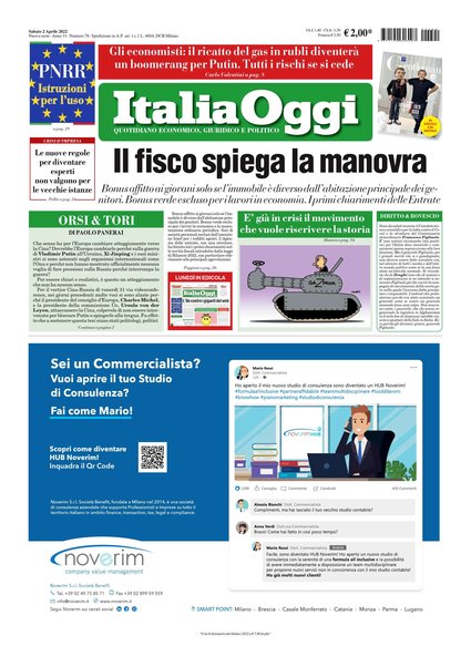 Italia oggi : quotidiano di economia finanza e politica